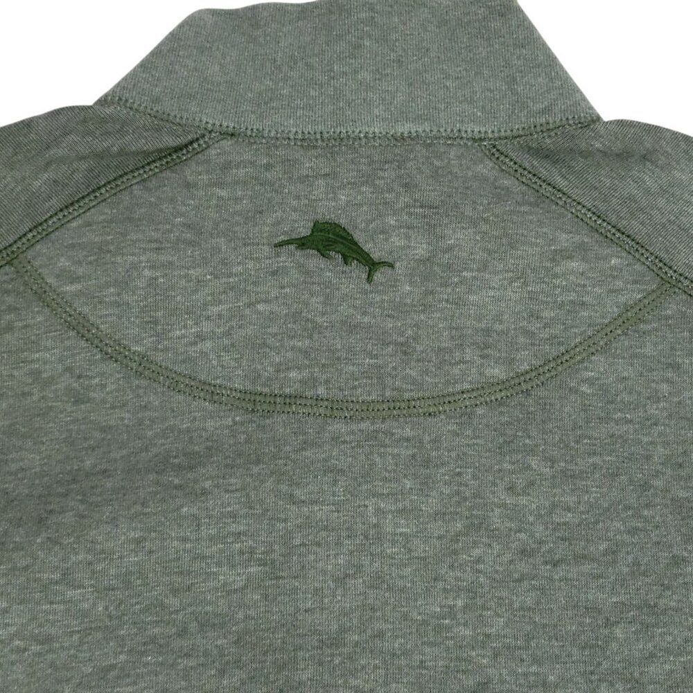 Tommy Bahama Flip Coast 1/2 Zip Sweatshirt Men Medium Pullover Reversible Green - Picture 5 of 15